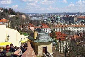 Central Prague and Vltava from Castle