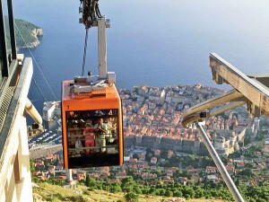 Cable Car Soars Above the Old Town