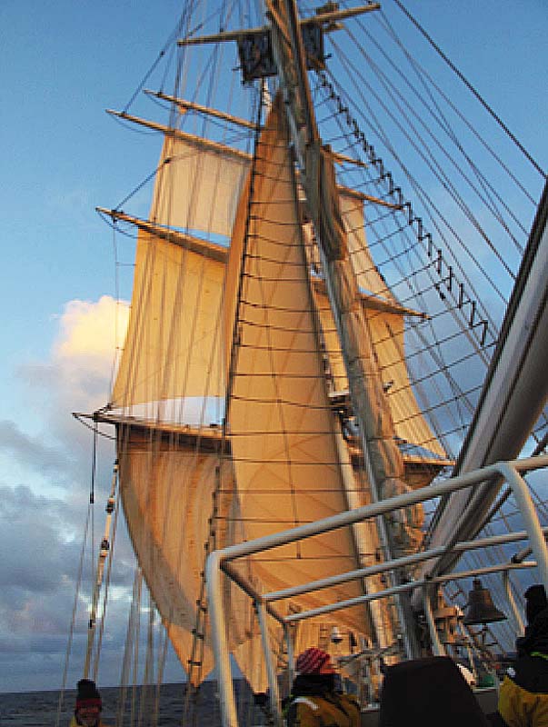 Sea: Lord Nelson in full sail