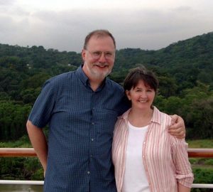 The author and husband on Panama Canal