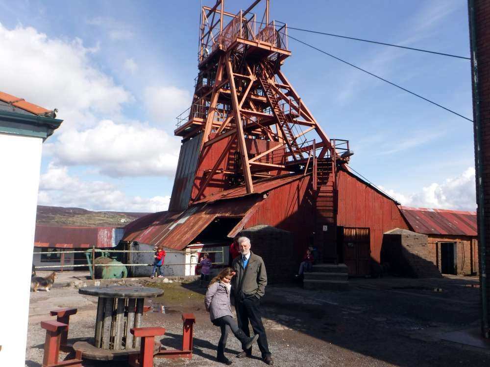The author and granddaughter at the Big Pit
