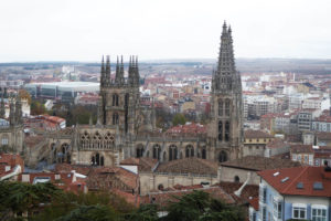 Cathedral of St Mary from the Castle of Burgos