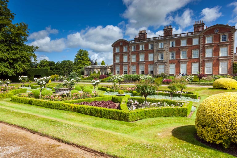 Gardens and house at Weston Park