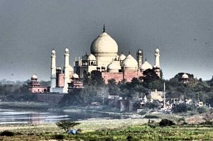 The Taj Mahal from Agra Fort