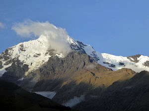 Snow on the Andes peaks