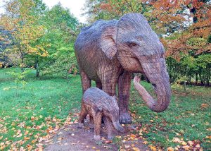 Life-sized Elephant Sculptures